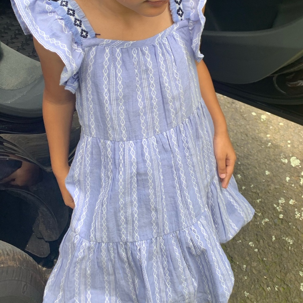 Little girl dress age 5 blue spring Easter